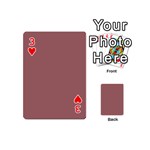 Blush Gold Coppery Pink Solid Color Playing Cards 54 (Mini)  Front - Heart3