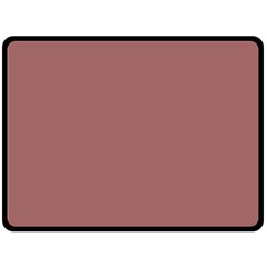 Blush Gold Coppery Pink Solid Color Double Sided Fleece Blanket (large)  by PodArtist