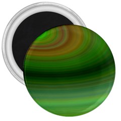 Green Background Elliptical 3  Magnets by Nexatart