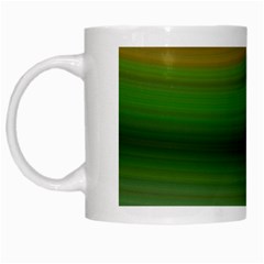 Green Background Elliptical White Mugs by Nexatart