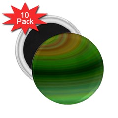 Green Background Elliptical 2 25  Magnets (10 Pack)  by Nexatart