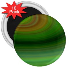 Green Background Elliptical 3  Magnets (10 Pack)  by Nexatart