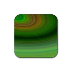 Green Background Elliptical Rubber Coaster (square)  by Nexatart