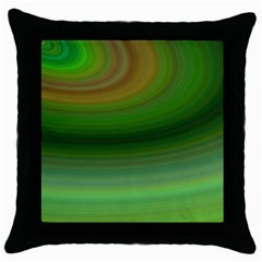 Green Background Elliptical Throw Pillow Case (black) by Nexatart