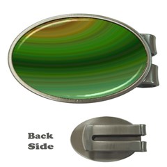 Green Background Elliptical Money Clips (oval)  by Nexatart