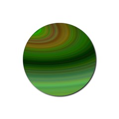 Green Background Elliptical Rubber Round Coaster (4 Pack)  by Nexatart