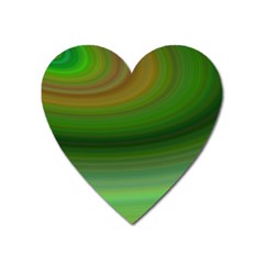 Green Background Elliptical Heart Magnet by Nexatart