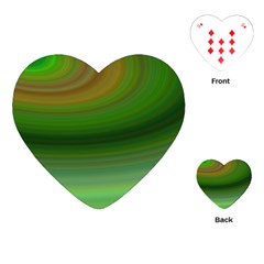 Green Background Elliptical Playing Cards (heart)  by Nexatart