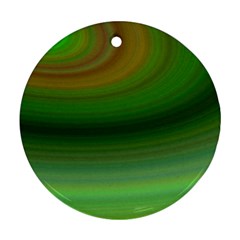 Green Background Elliptical Round Ornament (two Sides) by Nexatart