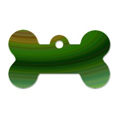 Green Background Elliptical Dog Tag Bone (one Side) by Nexatart