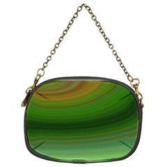 Green Background Elliptical Chain Purses (two Sides)  by Nexatart