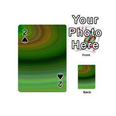 Green Background Elliptical Playing Cards 54 (mini)  by Nexatart