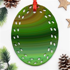 Green Background Elliptical Ornament (oval Filigree) by Nexatart