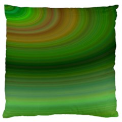 Green Background Elliptical Large Cushion Case (two Sides) by Nexatart