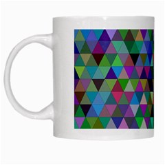 Triangle Tile Mosaic Pattern White Mugs by Nexatart