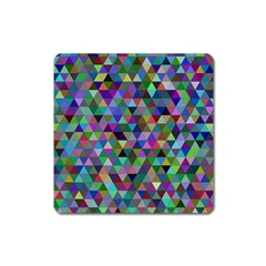 Triangle Tile Mosaic Pattern Square Magnet by Nexatart