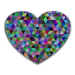 Triangle Tile Mosaic Pattern Heart Mousepads