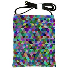 Triangle Tile Mosaic Pattern Shoulder Sling Bags by Nexatart