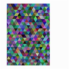 Triangle Tile Mosaic Pattern Small Garden Flag (two Sides) by Nexatart