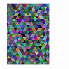 Triangle Tile Mosaic Pattern Large Garden Flag (two Sides) by Nexatart