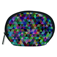 Triangle Tile Mosaic Pattern Accessory Pouches (medium)  by Nexatart