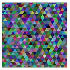 Triangle Tile Mosaic Pattern Large Satin Scarf (square) by Nexatart