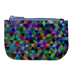 Triangle Tile Mosaic Pattern Large Coin Purse by Nexatart