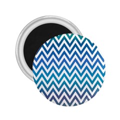 Blue Zig Zag Chevron Classic Pattern 2 25  Magnets by Nexatart