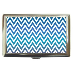 Blue Zig Zag Chevron Classic Pattern Cigarette Money Cases by Nexatart