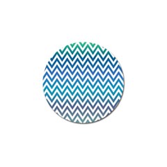 Blue Zig Zag Chevron Classic Pattern Golf Ball Marker (10 Pack) by Nexatart