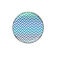 Blue Zig Zag Chevron Classic Pattern Hat Clip Ball Marker by Nexatart