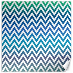 Blue Zig Zag Chevron Classic Pattern Canvas 16  X 16   by Nexatart