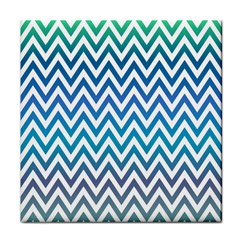 Blue Zig Zag Chevron Classic Pattern Face Towel by Nexatart