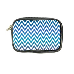 Blue Zig Zag Chevron Classic Pattern Coin Purse by Nexatart