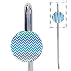 Blue Zig Zag Chevron Classic Pattern Book Mark by Nexatart