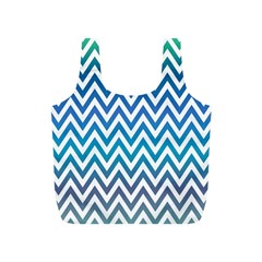 Blue Zig Zag Chevron Classic Pattern Full Print Recycle Bags (s)  by Nexatart