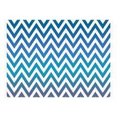 Blue Zig Zag Chevron Classic Pattern Double Sided Flano Blanket (mini)  by Nexatart