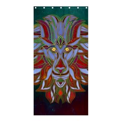 Surreal Lion Face Painting Shower Curtain 36  X 72  (stall)  by GabriellaDavid