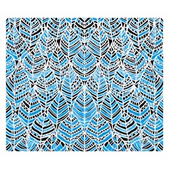 Blue Feathers  Double Sided Flano Blanket (small)  by GabriellaDavid