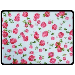 Lovely Roses  Fleece Blanket (large)  by GabriellaDavid