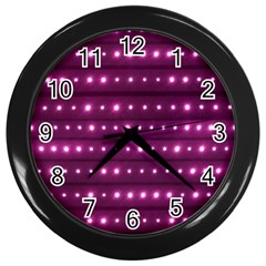 Galaxy Stripes Pattern Wall Clocks (black) by dflcprints