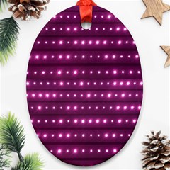 Galaxy Stripes Pattern Oval Ornament (Two Sides)