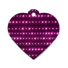 Galaxy Stripes Pattern Dog Tag Heart (one Side) by dflcprints