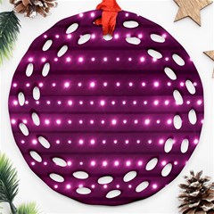 Galaxy Stripes Pattern Round Filigree Ornament (Two Sides)