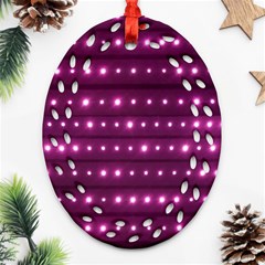 Galaxy Stripes Pattern Ornament (Oval Filigree)