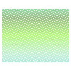 Green Line Zigzag Pattern Chevron Double Sided Flano Blanket (medium)  by Nexatart