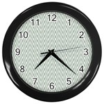 Vintage Pattern Chevron Wall Clocks (Black) Front