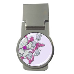 Bouquet Flowers Plant Purple Money Clips (round)  by Nexatart