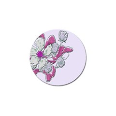 Bouquet Flowers Plant Purple Golf Ball Marker by Nexatart