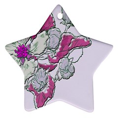 Bouquet Flowers Plant Purple Star Ornament (two Sides) by Nexatart